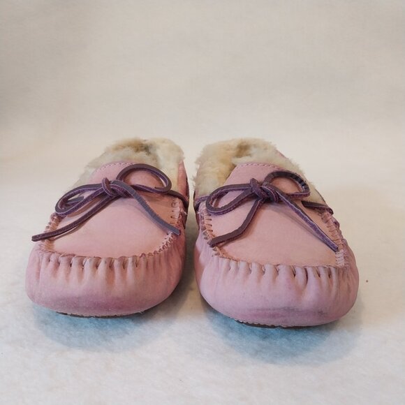 UGG Shoes Slippers Women 7 Pink Purple Dakota 5612 Comfort Shearling Fur Slip On - Picture 3 of 13
